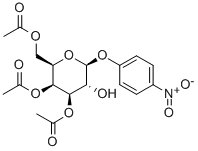 4-Nitrophenyl3,4,6-tri-O-acetyl-b-D-galactopyranoside Struktur