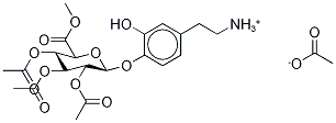 DopaMine 4-O-β-D-Glucopyranosiduronic Acid Methyl Ester 2,3,4-Triacetate Acetate, 62346-12-7, 结构式