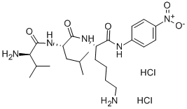 D-缬氨酰-L-亮氨酰-L-赖氨酰-对-硝基苯胺二盐酸盐, 62354-43-2, 结构式