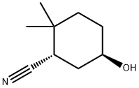 Cyclohexanecarbonitrile, 5-hydroxy-2,2-dimethyl-, (1S,5R)- (9CI) 化学構造式