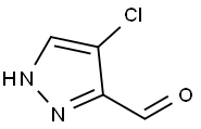4-クロロ-1H-ピラゾール-3-カルボキシアルデヒド 化学構造式