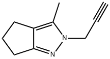 Cyclopentapyrazole,  2,4,5,6-tetrahydro-3-methyl-2-(2-propynyl)-  (9CI) 化学構造式