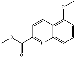 2-Quinolinecarboxylic acid, 5-methoxy-, methyl ester Struktur