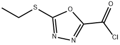 1,3,4-Oxadiazole-2-carbonylchloride,5-(ethylthio)-(9CI),62373-37-9,结构式
