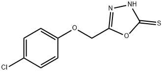 5-(4-氯苯氧基甲基)-1,3,4-噁二唑-2-硫醇,62382-85-8,结构式