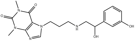 7-[3-[[2-Hydroxy-2-(m-hydroxyphenyl)ethyl]amino]propyl]theophyline|7-[3-[[2-Hydroxy-2-(m-hydroxyphenyl)ethyl]amino]propyl]theophyline