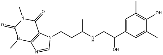 62401-93-8 7-[3-[[2-Hydroxy-2-(4-hydroxy-3,5-xylyl)ethyl]amino]butyl]theophyline