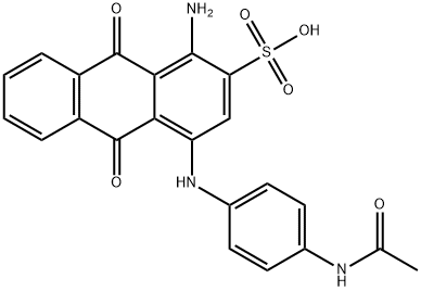 4-[[4-(acetylamino)phenyl]amino]-1-amino-9,10-dihydro-9,10-dioxoanthracene-2-sulphonic acid  Struktur
