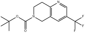 tert-butyl 3-(trifluoroMethyl)-5,6,7,8-tetrahydro-1,6-naphthyridine-6-carboxylate Struktur