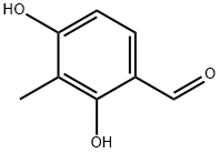 2,4-ジヒドロキシ-3-メチルベンズアルデヒド 化学構造式