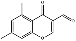 5,7-ジメチルクロモン-3-カルボキシアルデヒド 化学構造式