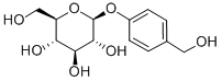 4-[(β-D-グルコピラノシル)オキシ]ベンジルアルコール 化学構造式