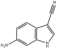 1H-Indole-3-carbonitrile,6-amino-(9CI) Struktur