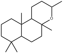 ドデカヒドロ-3,4a,7,7,10a-ペンタメチル-1H-ナフト[2,1-b]ピラン 化学構造式