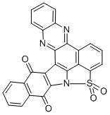 [1,2]ベンゾイソチアゾロ[2,3,4-lma]ベンゾ[h]キノキサリノ[2,3-c]カルバゾール-11,16-ジオン9,9-ジオキシド 化学構造式