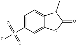 3-メチル-2-オキソ-2,3-ジヒドロ-1,3-ベンズオキサゾール-6-スルホニルクロリド 化学構造式