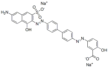 5-[[4'-[(6-Amino-1-hydroxy-3-sulfo-2-naphtyl)azo]-1,1'-biphenyl-4-yl]azo]-2-hydroxybenzoic acid disodium salt|