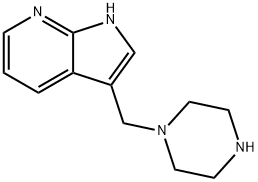 1H-Pyrrolo[2,3-b]pyridine, 3-(1-piperazinylmethyl)- Structure