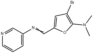 3-Pyridinamine,  N-[[4-bromo-5-(dimethylamino)-2-furanyl]methylene]- Structure