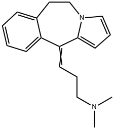 3-(9-chloro-6,11-dihydro-5H-pyrrolo(2,1-B)(3)benzazepin-11-ylidene)-N,N-dimethyl-1-propanamine 化学構造式