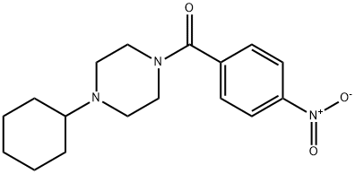 1-cyclohexyl-4-{4-nitrobenzoyl}piperazine Structure