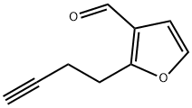 3-Furancarboxaldehyde, 2-(3-butynyl)- (9CI) Struktur