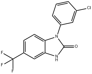 1-(3-CHLOROPHENYL)-5-TRIFLUOROMETHYL-3-HYDROBENZIMIDAZOL-2-ONE Struktur
