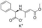 (αR)-α-[(3-メトキシ-1-メチル-3-オキソ-1-プロペニル)アミノ]-1,4-シクロヘキサジエン-1-酢酸カリウム 化学構造式