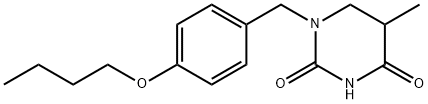 Dihydro-1-((4-butoxyphenyl)methyl)-5-methyl-2,4(1H,3H)-pyrimidinedione Structure