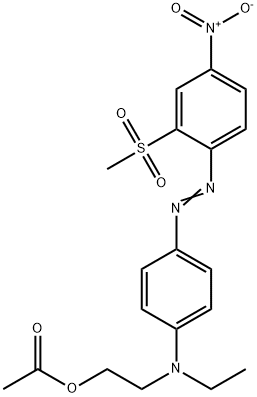 2-[N-ethyl-p-[[2-(methylsulphonyl)-4-nitrophenyl]azo]anilino]ethyl acetate Structure