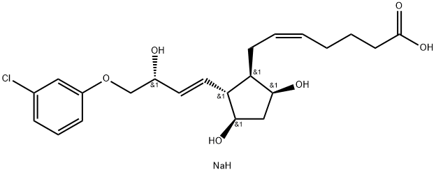 D-クロプロステノールナトリウム塩 化学構造式