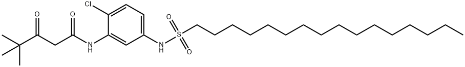 N-[2-chloro-5-[(hexadecylsulphonyl)amino]phenyl]-4,4-dimethyl-3-oxovaleramide Struktur