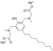 disodium N,N'-[(2-hydroxy-5-nonylphen-1,3-ylene)bis(methylene)]bis[N-methylaminoacetate] Struktur