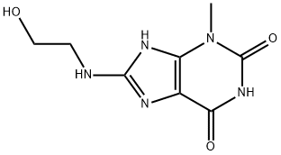 1H-Purine-2,6-dione, 3,7-dihydro-8-[(2-hydroxyethyl)amino]-3-methyl- (9CI),625822-51-7,结构式