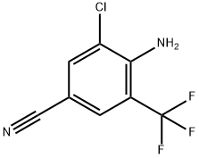 4-氨基-3-氯-5-三氟甲基苯腈 结构式