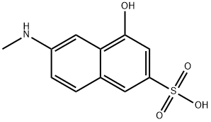 4-hydroxy-6-methylamino-2-naphthalene sulfonic acid Struktur