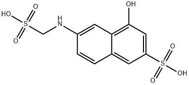 4-hydroxy-6-(sulfomethylamino)naphthalene-2-sulfonic acid Structure