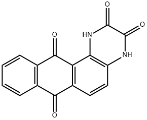 2,3-dihydroxy-naphth[2,3-f]quinoxaline-7,12-dione Struktur