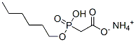 ((Hexyloxy)hydroxyphosphinyl)acetic acid monoammonium salt Struktur