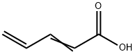 2,4-戊二烯酸, 626-99-3, 结构式