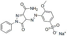 3-[[[3-(Aminocarbonyl)-4,5-dihydro-5-oxo-1-phenyl-1H-pyrazol]-4-yl]azo]-4-methoxybenzenesulfonic acid sodium salt,62630-92-6,结构式