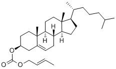 炭酸2-ブテニル=コレスタ-5-エン-3β-イル 化学構造式