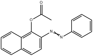2-(フェニルアゾ)-1-ナフタレノールアセタート 化学構造式