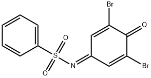N-(3,5-Dibromo-4-oxo-2,5-cyclohexadien-1-ylidene)benzenesulfonamide Structure