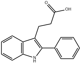 3-(2-phenyl-1H-indol-3-yl)propanoic acid,62663-27-8,结构式
