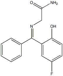 2-[[(5-Fluoro-2-hydroxyphenyl)phenylmethylene]amino]acetamide,62665-93-4,结构式