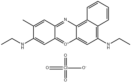 5,9-ビス(エチルアミノ)-10-メチルベンゾ[a]フェノキサジン-7-イウム 化学構造式