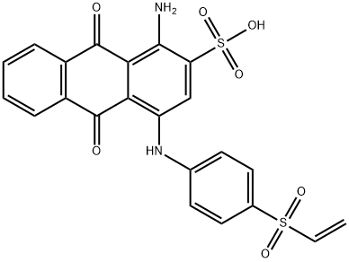 1-Amino-4-[[4-(ethenylsulfonyl)phenyl]amino]-9,10-dihydro-9,10-dioxo-2-anthracenesulfonic acid,62669-67-4,结构式