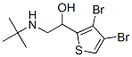 2-tert-Butylamino-1-(3,4-dibromo-2-thienyl)ethanol,62673-60-3,结构式