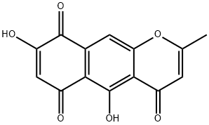 5,8-Dihydroxy-2-methyl-4H-naphtho[2,3-b]pyran-4,6,9-trione,62681-86-1,结构式